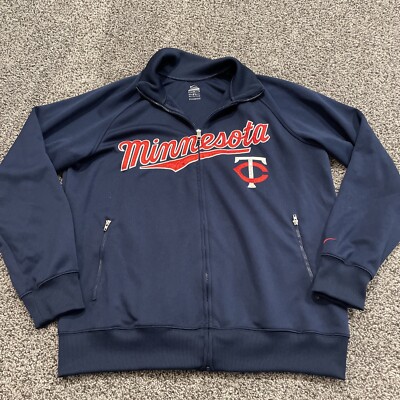 NIKE MINNESOTA TWINS MLB Graphic Blue Full Zip Mock Neck