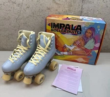 Impala Womens Rollerskates Sky Blue Yellow Size 6 w/ Box Quad Skates