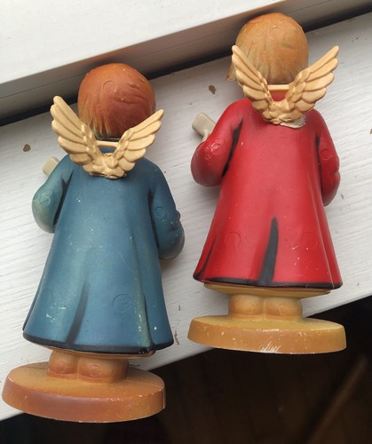 VINTAGE CHRISTMAS ANGEL CAROLERS MADE IN HONG KONG HARD PLASTIC.  - Bild 4 von 16