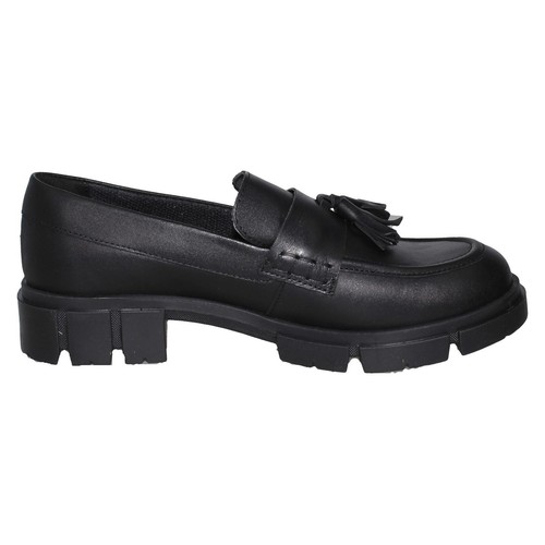 Femmes Clarks' Teala Mocassin' Épais Chaussures Cuir Noir à Enfiler - Picture 8 of 12