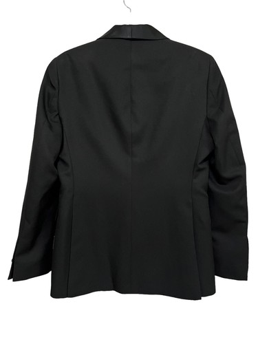 Blazer da smoking formale da uomo GroGo lana super 200 nero EU 48/US 38 - Foto 2 di 13