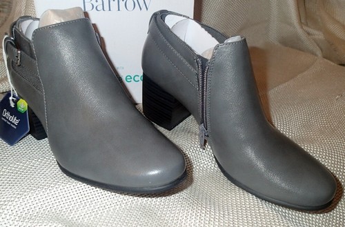 Croft & Barrow Boots Womens 9 M Grapesoda Ankle Booties Gray Faux Leather Buckle - Picture 4 of 6