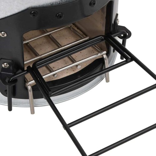 vidaXL Stufa a Legna da Campeggio Argento 45x25x26 cm Acciaio - Foto 5 di 9