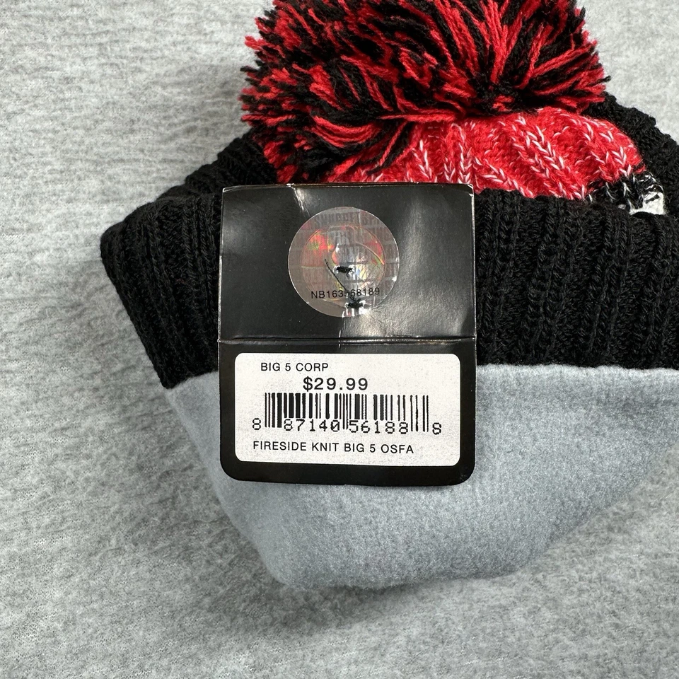 Miami Heat NBA Pom Pom Tejido Gorro Forrado en Vellón NUEVA ERA Unisex Raro Nuevo con Etiquetas Foto 4 de 4