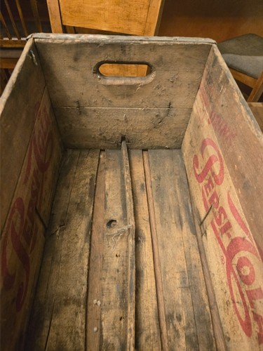 Vintage Pepsi Cola Wood Soda Crate Box Advertising 18.5”L 10.5” H 12" W - Picture 9 of 14