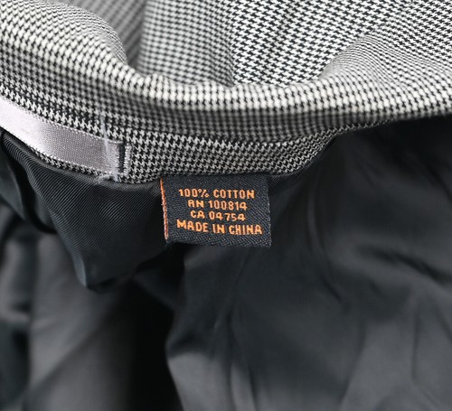 NEW $295 Ben Sherman Gray and Black Houndstooth 100% Cotton Sport Coat Blazer M - Picture 6 of 8