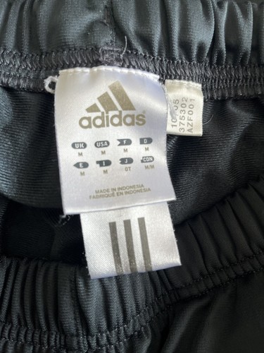 adidas Vintage Black blue stripes Classic 3 Stripe Flared Jogging Bottoms sz M - Picture 7 of 9