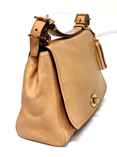 COACH LEGACY TAN LEATHER TOP HANDLE SATCHEL HANDBAG 22383 - Picture 5 of 21