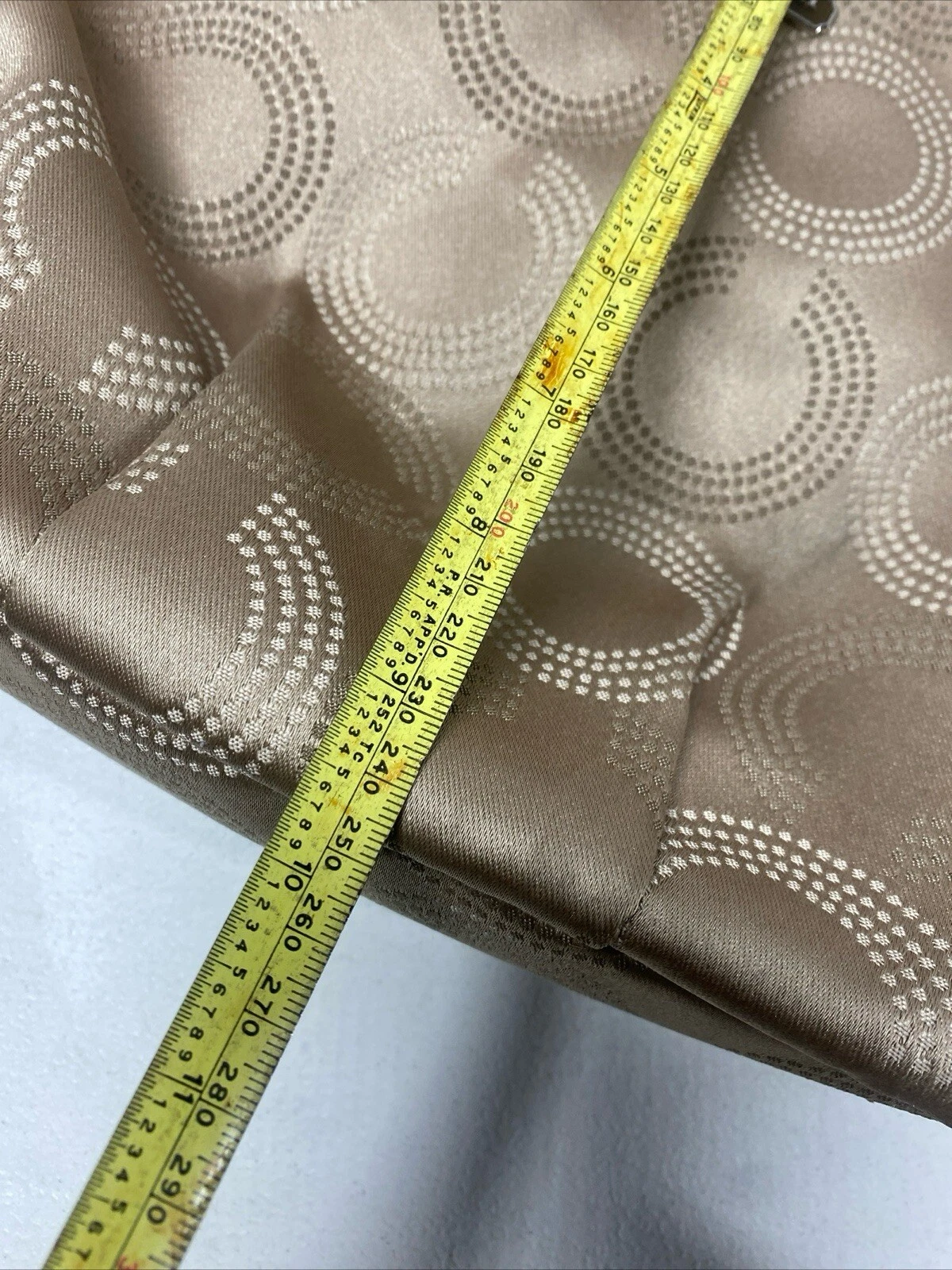 Borsa a tracolla Hobo originale vintage Coach Madison marrone chiaro Jacquard F15929