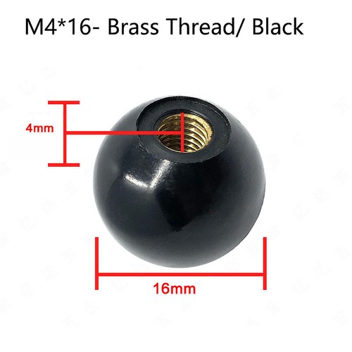 DE Bakelit Kugelknöpfe Griff Mutter Messing/Bakelit/Eisen Gewinde Kugeln M4-M16 - Bild 7 von 56