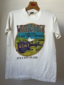 トップス Woodstock 1994 Festival Official t-shirt 90年代 90's 90s ウッドストック バンT ミュージック 音楽 ブラック 黒