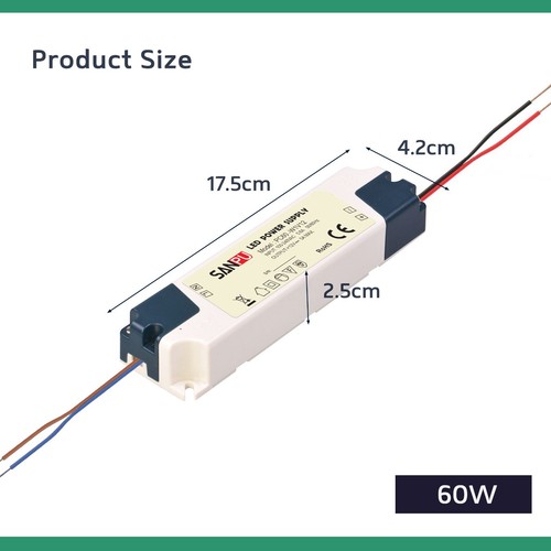 12V IP20 LED transformador controlador transformador controlador 240V para luz de panel - Imagen 5 de 13