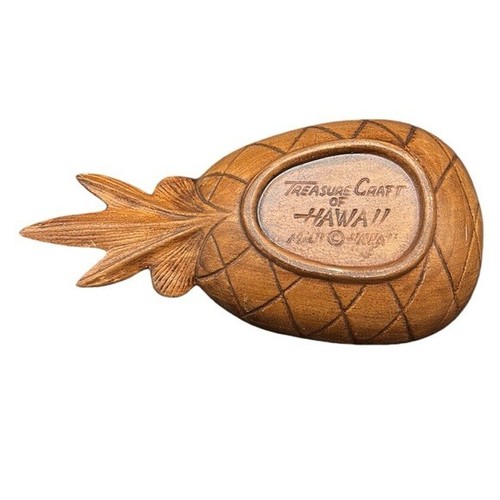 Treasure Craft of Hawaii PINEAPPLE Ashtray Trinket Dish Vintage Green Orange Set - Picture 4 of 16