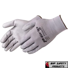 P-GRIP Ultra-Thin Grey Work Gloves Polyurethane Palm Coated Nylon Shell 12 Pairs