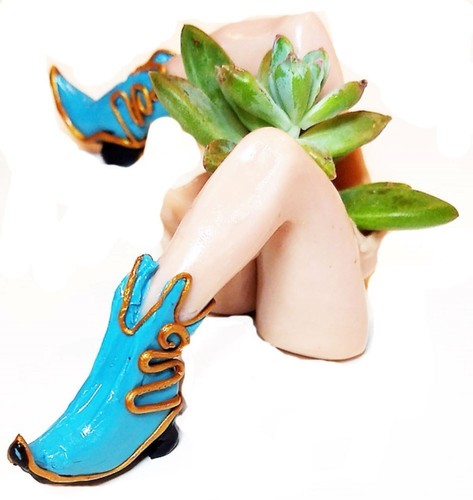 Southwest Flower Pot with Succulent made in USA Ships in 24 Hours. - Bild 10 von 10