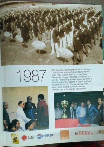 FOTO 865 INDIA RARA HOMENAJE PICTÓRICO A LA COPA DEL MUNDO POR CRICKET BHARTI 1987-2003 - Imagen 5 de 12