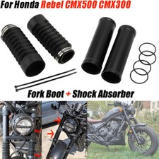 Cubierta horquilla delantera moto polainas caimanes goma para Honda Rebel CMX500 CMX300
