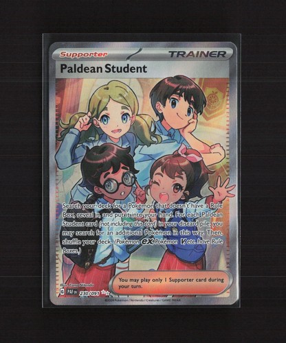 Paldean Student 230/091 Paldean Fates Full Art Holo Ultra Rare Pokemon Card - Picture 4 of 11
