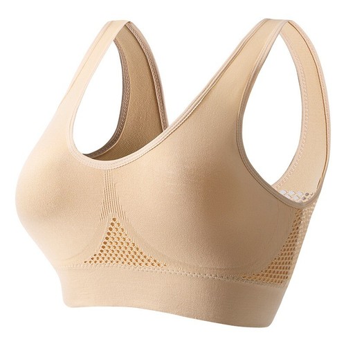 Nahtloses Netz Damen Sport-BHs Fitnessstudio Laufunterwäsche stoßfester BH - Bild 26 von 36