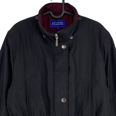 TOWER BY LONDON FOG Black Parka Jacket Coat Size XL