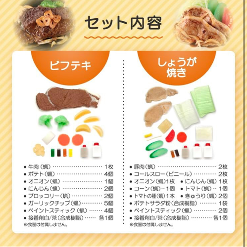 Kit de muestra de comida para hacer su propio réplica de filete de carne hecho en Japón kit hecho a mano - Imagen 2 de 3
