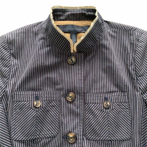 Apostrophe Luxury Womens Brown Striped Waist Belt Jacket Blazer 10 Long Sleeve - Picture 10 of 12