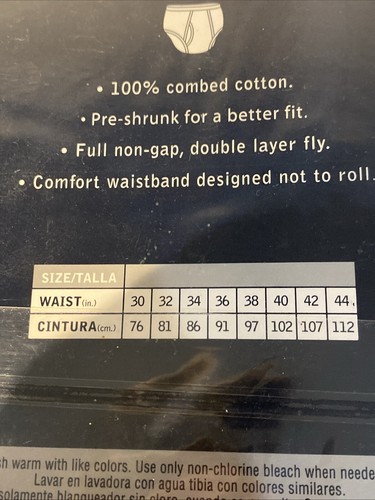 Stafford Essentials Full-Cut Briefs Set Of 5 NOS 100% Cotton White Men’s Sz 36 - Picture 4 of 10