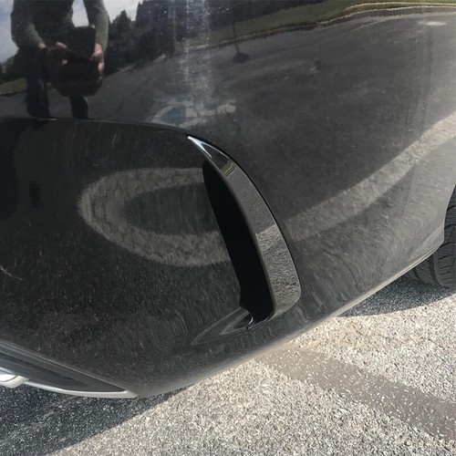 For Mercedes Benz W205 C205 C63 15-19 Gloss Black Rear Bumper Air Vent Fins - Bild 6 von 11