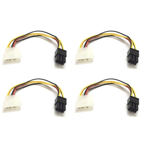 4 Pin to 6 Pin PCI-Express Video Card Power Converter Adapter Cable Wire Line B - Picture 2 of 9
