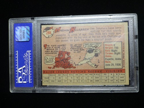 1958 Topps #288 Harmon Killebrew PSA 6 EX-MT - Picture 2 of 2