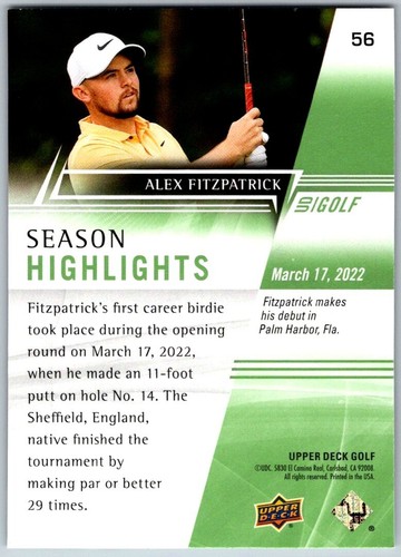 Cartes GOLF PGA 2024 Upper Deck (1 à 100) - à choisir dans la liste - Photo 101 sur 185