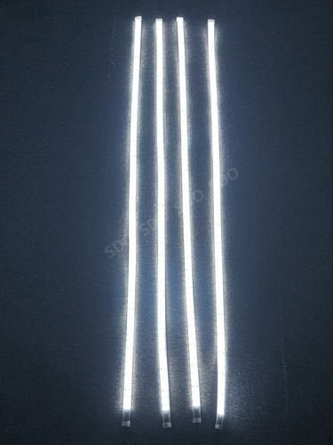 4pcs 4FT 48'' Strobe White LED Strip Lights Kit For Truck Car 15.5'' Wheel Rings - Imagen 4 de 9