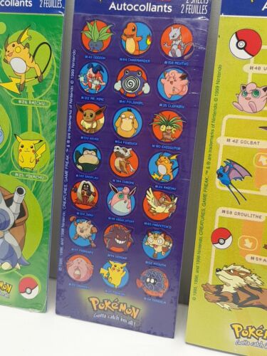 Pokemon Stickers 4 Packs Sticker Set Lot E Jigglypuff Blastoise Raichu Squirtle - Picture 4 of 8