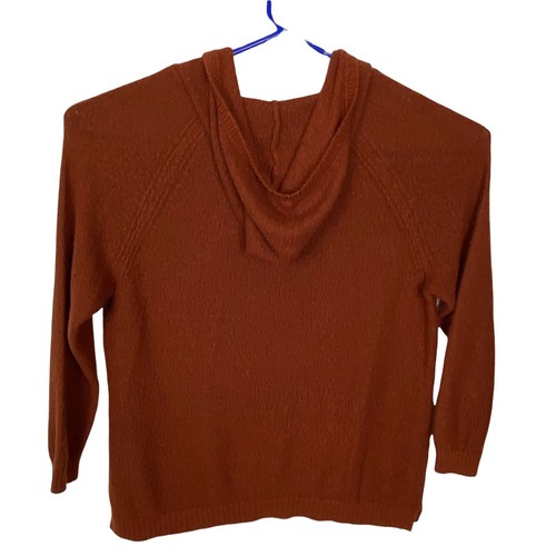 TORRID Women Pullover Hooded Sweater Sz 3 Orange Long Sleeve Pocket 35-5 - Picture 2 of 9
