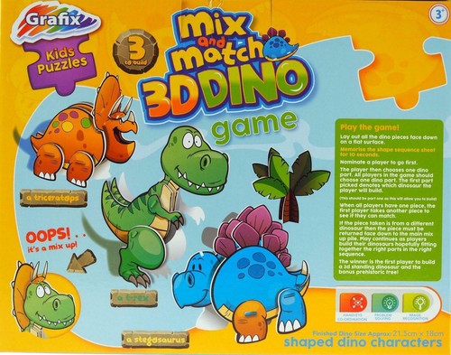 Dinosaur 3D Puzzle Game & Activity Set For Kids Skill Science Fun Game Toys UK - Picture 6 of 6