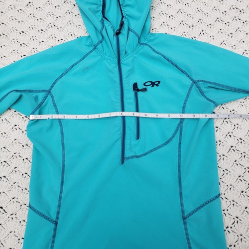 Outdoor Research OR Womens Whirlwind Hoody Turquoise Blue 1/4 Zip Jacket - XS - Picture 11 of 12
