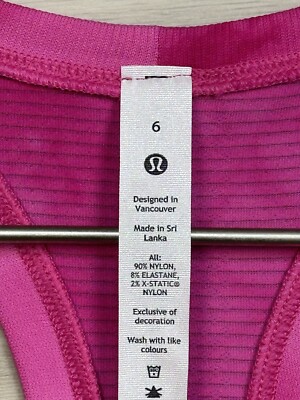ルルレモン　サイズ6 Lululemon Swiftly Tech RB Tank 2.0 Race Silverescent Size 6