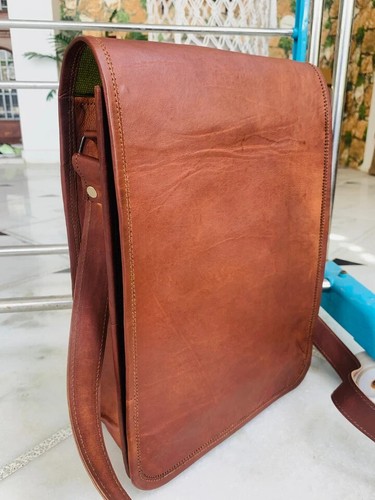 Men's Safe Leather Vintage Laptop Messenger Handmade Briefcase Bag Satchel - 第 5/6 張圖片