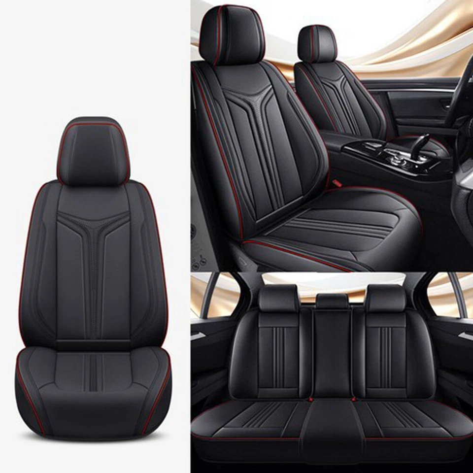 For Chevrolet Car Seat Cover Full Set 5Seat Leather Front Rear Protector Cushion Foto 2 de 4