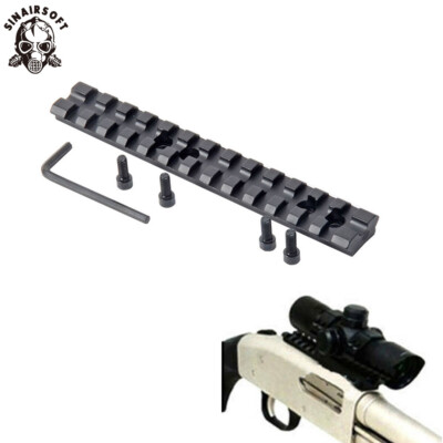 Picatinny Schiene 140mm lang für Mossberg 500 590 gewölbte Boden Jagd 21mm
