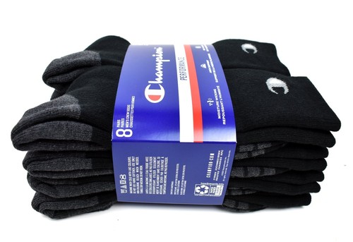 Champion Herren Hochleistungs Crew Socken, 8 Paar, Passform Schuhgröße 6-12 - Bild 4 von 9