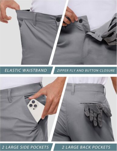 Pantalones cortos de golf elásticos informales para hombre vestido ligero de secado rápido impermeables senderismo - Imagen 17 de 34