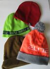 lot 4 knit hats beanie pom pom kids men One Size Nike Elite plus other Seattle