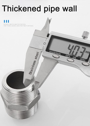 Pezón hexagonal reductor 2 piezas, acero inoxidable 304 3/4" NPT macho x 1/2" NPT macho P... - Imagen 8 de 8