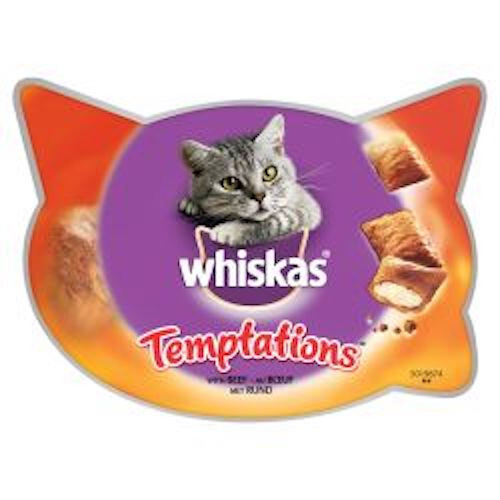 Whiskas Temptations 60g Rindfleisch, Lachs, Huhn und Käse @Melian - Bild 1 von 6