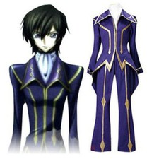 Code Geass Cosplay Lelouch of the Rebellion Zero Cosplay Purple Uniform DFG 