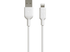 Cable USB - Muvit MCUSC0002, USB, Lightning, Para Apple, 3m, Blanco