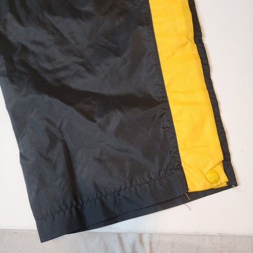 Vintage Nike Nylon Tear Away Button Pants Mens XXL Black Yellow White Tag MINT - Picture 12 of 15