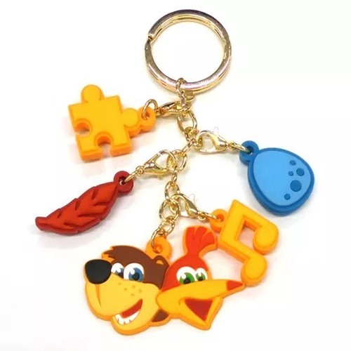 Banjo-Kazooie Charm Schlüsselanhänger Schlüsselhalter PVC Gummi limitiert Japan gebraucht