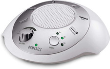 Soundsleep White Noise Portable Sound Machine, 6 Relaxing Nature Sounds, Silver